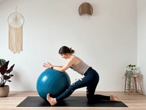 20 MIN PRENATAL YOGA + STABILITY BALL || Strengthen & Lengthen [07/2024]